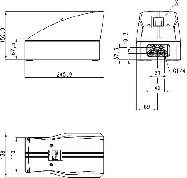 Camozzi - 354N925 - Camozzi 5/2-Way Foot Valve