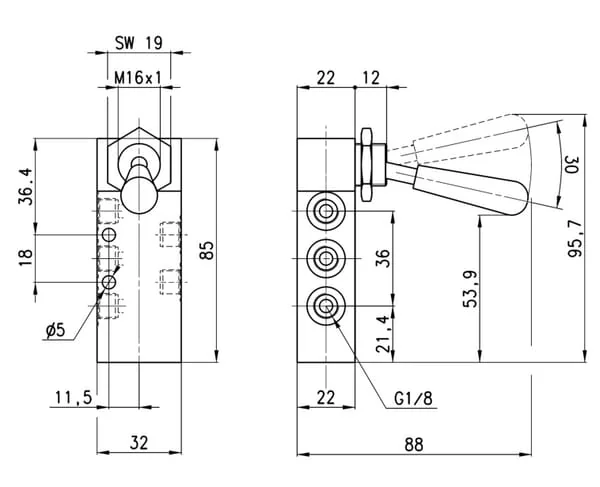 Camozzi - 358900CAM - Camozzi 5/2-Way Solenoid Valve