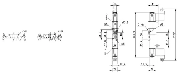 Camozzi - 358E1102 - Camozzi 5/2-Way Solenoid Valve