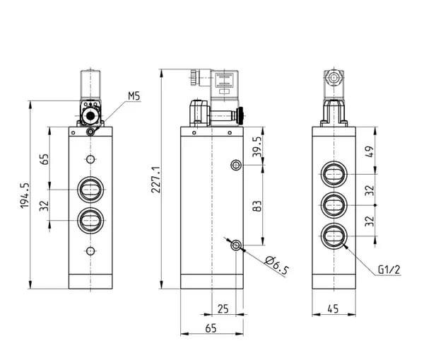 Camozzi - 452N01522 - Camozzi 5/2-Way Solenoid Valve