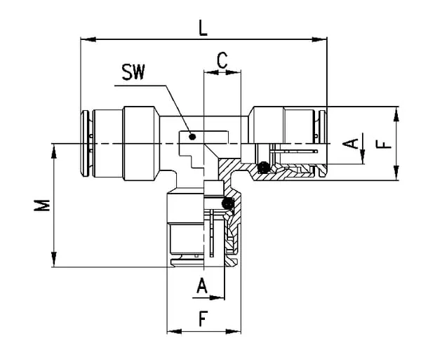 Camozzi - 65408CAM - 6540 8 Super-Rapid Fitting