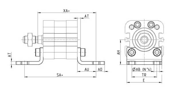 Camozzi - B3125 - B-31-25 Foot Mount