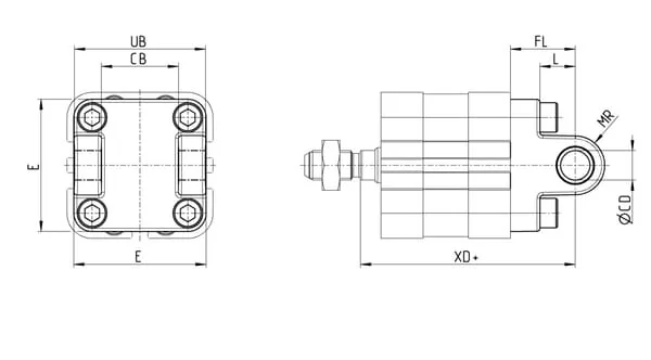 Camozzi - C4140 - C-41-40 Rear Trunnion (Female)