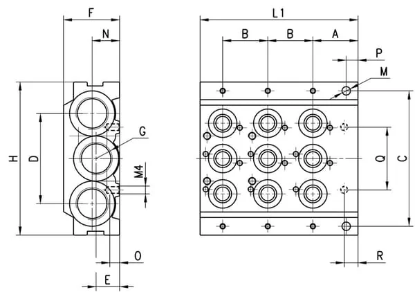 Camozzi - CNVL3H3 - Camozzi Start/End Plate
