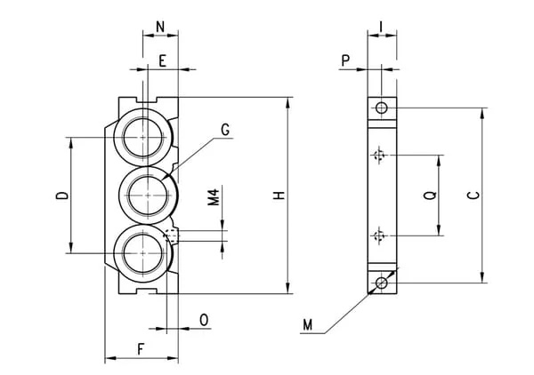 Camozzi - CNVL3H - Camozzi End Plate
