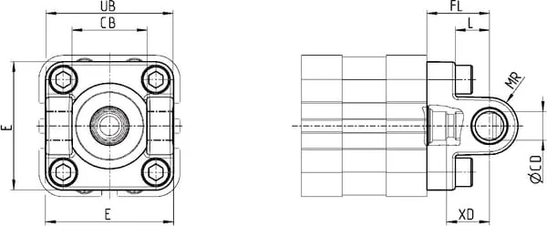 Camozzi - H4140 - Front Trunnion