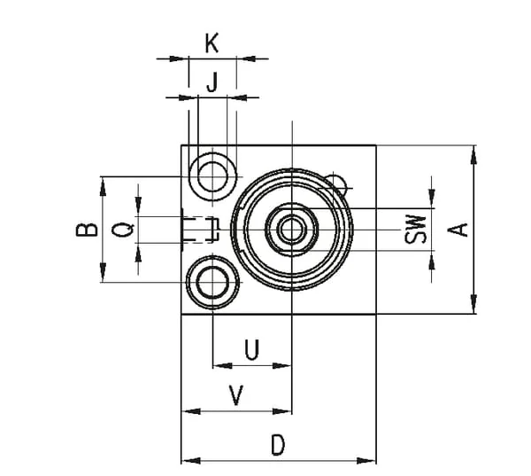 Camozzi - QN1A20A10 - Short Stroke Cylinder Diameter 20x10