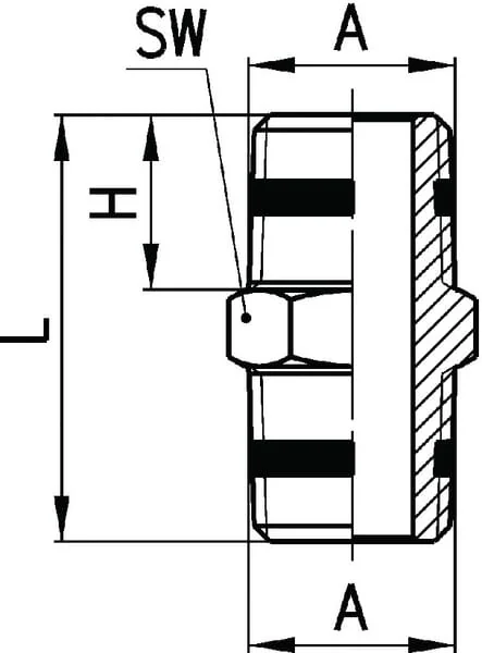 Camozzi - S250018 - S2500 1/8 Pipe Fitting SPR