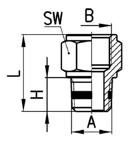 Camozzi - S25201838 - S2520 1/8-3/8 Pipe Fitting