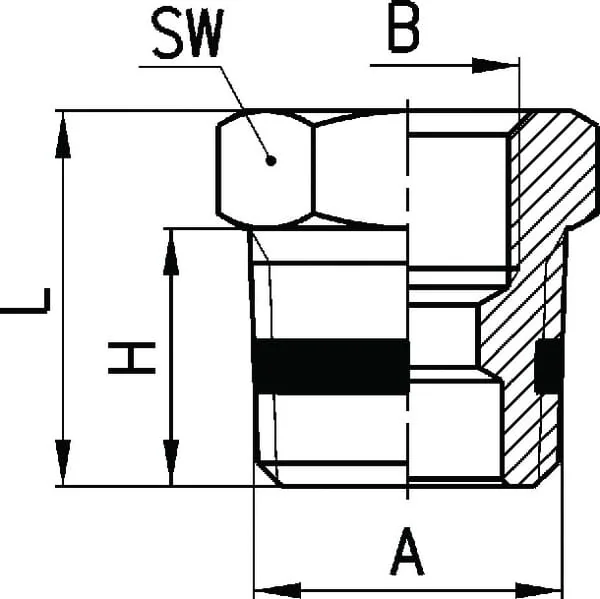 Camozzi - S25301218 - S2530 1/2-1/8 Pipe Fitting