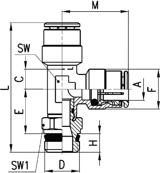 Camozzi - S6440818 - S6440 8-1/8 Super-Rapid Fitting