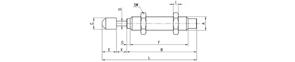 Camozzi - SA1210 - Shock Assorber Wit