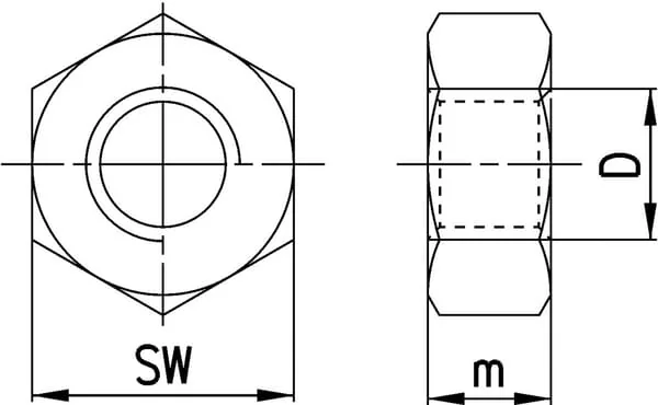 Camozzi - U125 - Lock Nut (Zinc Plate