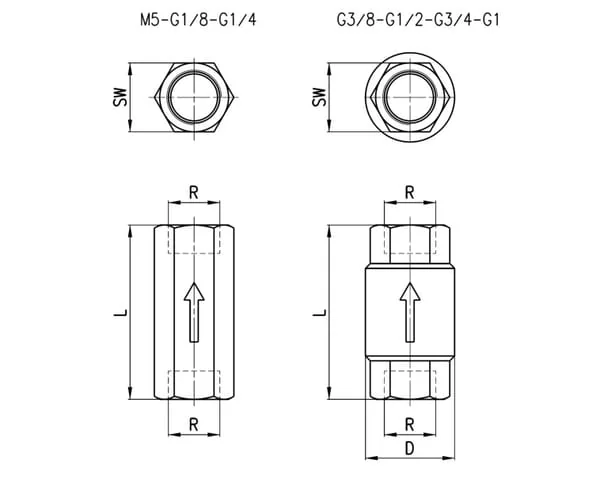 Camozzi - VNR21212 - Camozzi Check Valve