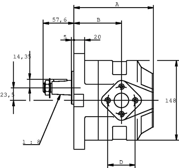Casappa - KM3073R84E4 - Motor KM 30.73 RO-84E4-LED/EF