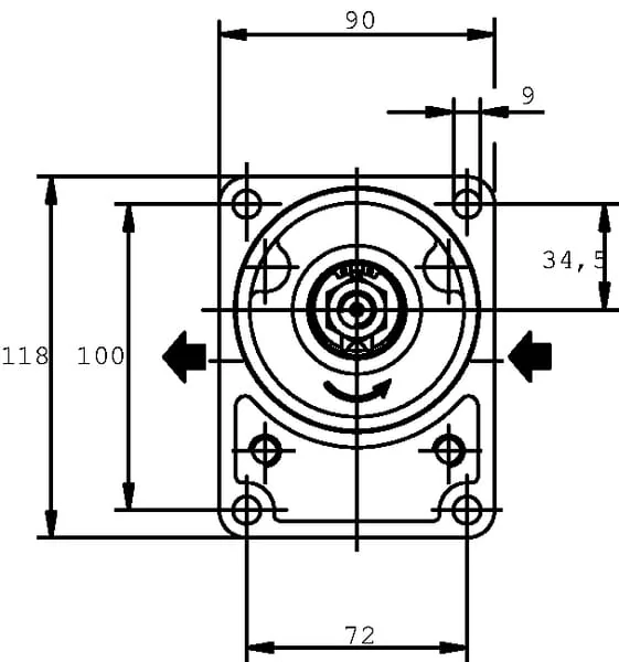 Casappa - PLM2025R054B2LBEBC - Motor plm20.25r0-54b2-lbe/bc-n-el M10x1