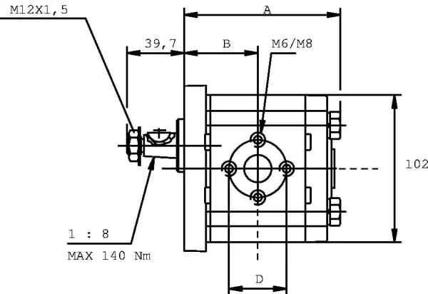 Casappa - PLP2011D082E2G - Pump PLP20.11,2 D0-82E2-LGD/GD