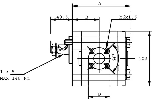 Casappa - PLP2011S054B4 - Pump PLP20.11,2 S0-54B4-LBE/BC-N-EL FS