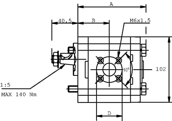 Casappa - PLP2014D054B5 - Pump PLP 20.14-D0 54-B5 LBC/BE