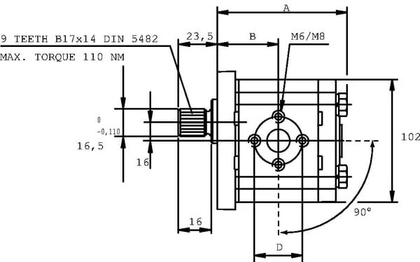 Casappa - PLP2025D012E2 - Pump PLP20.25 -d0-12e-leb/ea-n