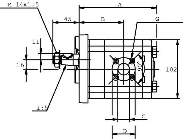 Casappa - PLP204D355B2 - Pump Plp20.4-D3-55-B2L