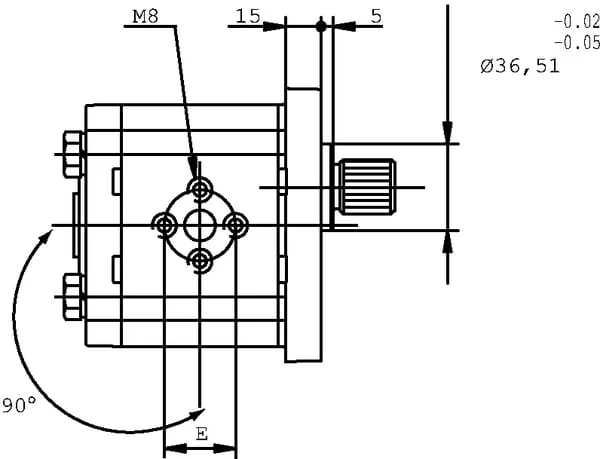 Casappa - PLP206D012E2 - Pump Plp20.6,3D0-12E2-Lea/Ea-N