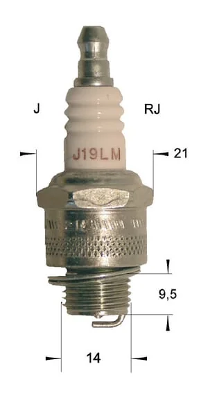 Champion - J19LM - Spark Plug M14x1.25x9.50mm Spanner 21mm 1x Champion