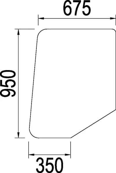 CNH - 3226352R1 - Door Glass