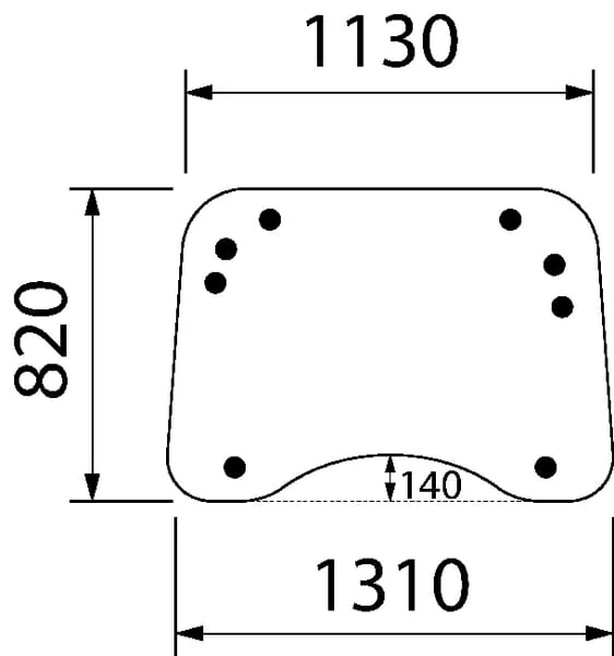 CNH - 82032042 - Front Window Upper