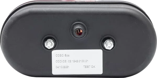 Cobo - 0212440000 - Rear Light LH Round, 12/24V, Amber/Red, Bolt-On, 162.5x Amp Plug, Cobo