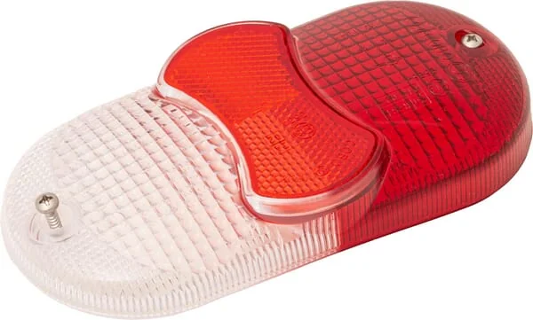 Cobo - 0212440200 - Light Lens, Transparent/Red/Amber, Rectangular Rear/Left Cobo