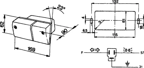 COBO - 03158000 - Left Width Lamp 580-880
