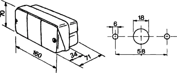 Cobo - 03169000 - Richtungs- und Standlicht LH Halogen Front Rechteckig