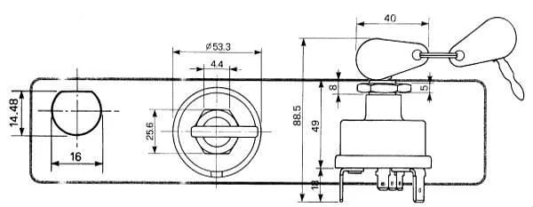 Cobo - 14188000 - Ignition Switch 1-2-3-4