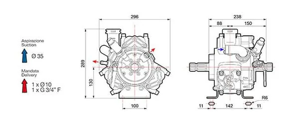 Comet - 60900020 - High-Pressure Piston Diaphragm Pump APS 51mm