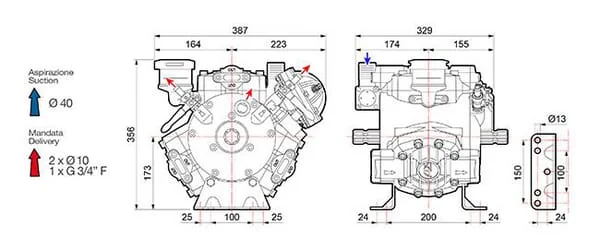 Comet - 60950013 - High-Pressure Piston Diaphragm Pump APS 121mm