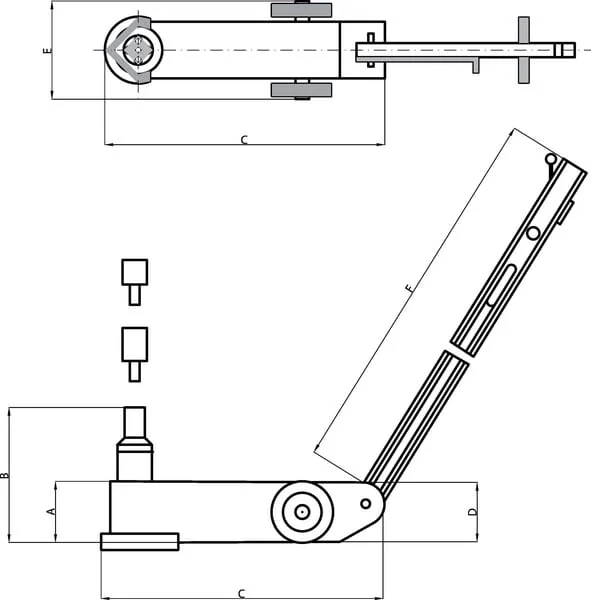 Compac - A4422C - Trolley Jack Numatic 44-22t Compac