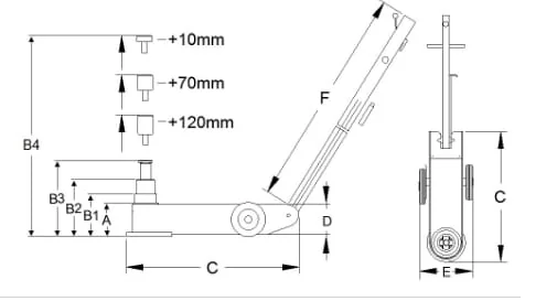 Compac - A5830C - Pneumatic Jack 58-30t Co