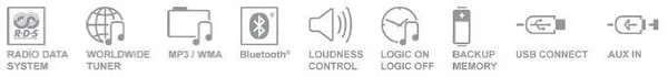 Continental - TR7412UB - Radio Continental 12 V BT