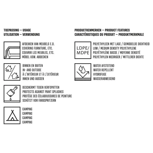 Copenhagen Pro - CP2361000 - Cover Foil Strong LDPE 4x4m 40mum Transparent