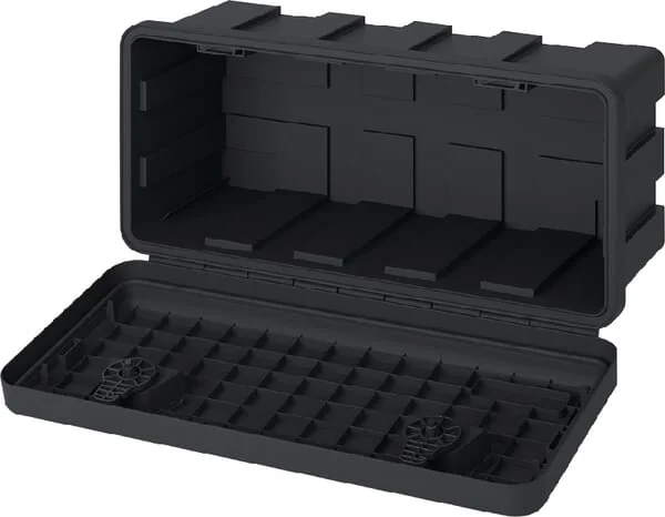 Daken - DK81105 - Toolbox 350x750x300mm, 47.5l Capacity, Black Plastic, Just By Daken