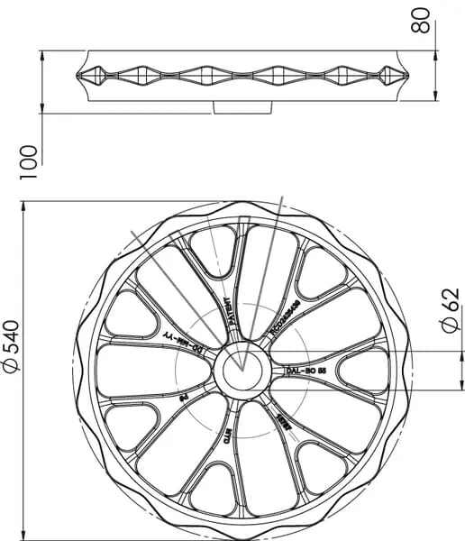Dalbo - 15787 - Roll Ring End 55cm