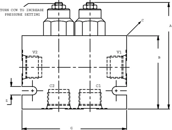 Danfoss - CB10HV2B1E2004 - Counter Balance 2x CB10HV2B1E2 A08
