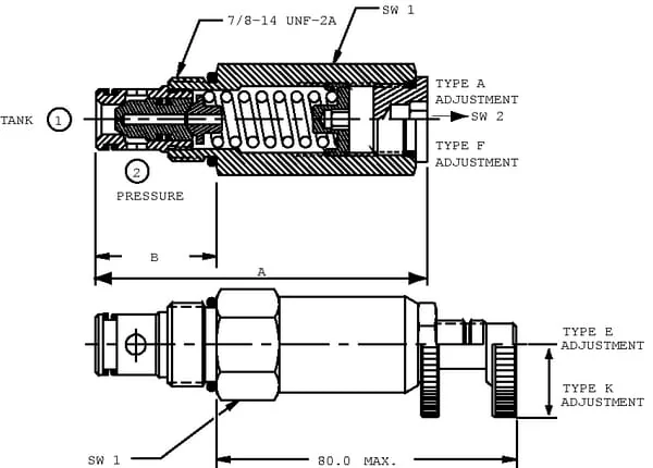 Danfoss - CP2001B0EC - Pressure Control Valve Cartridge