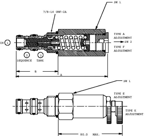 Danfoss - CP2408B0ED - Sequence Valve Cartridge