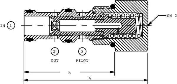 Danfoss - CP7004B0C - Pressure Compensator Cp700-4-B-0-150