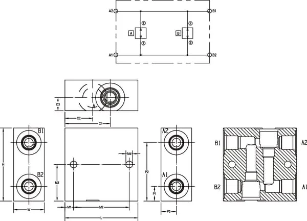 Danfoss - DCP1024B - Aluminium Dual Circuit Housing 10-2-08