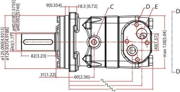 Danfoss - OMT250151B3002 - Orbit Motor, Shaft Diameter 40, Standard