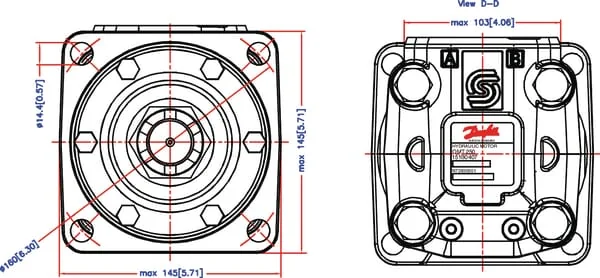 Danfoss - OMT315151B3015 - Orbit Motor Conical Shaft 1:10