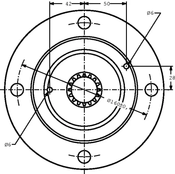Danfoss - OMTS160151B3036 - Orbit Motor Short